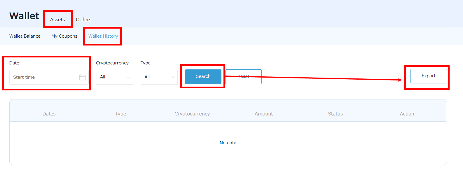 CROSS exchange(クロスエクスチェンジ)の取引履歴ダウンロード方法 [閉鎖] – クリプタクト・ヘルプセンター