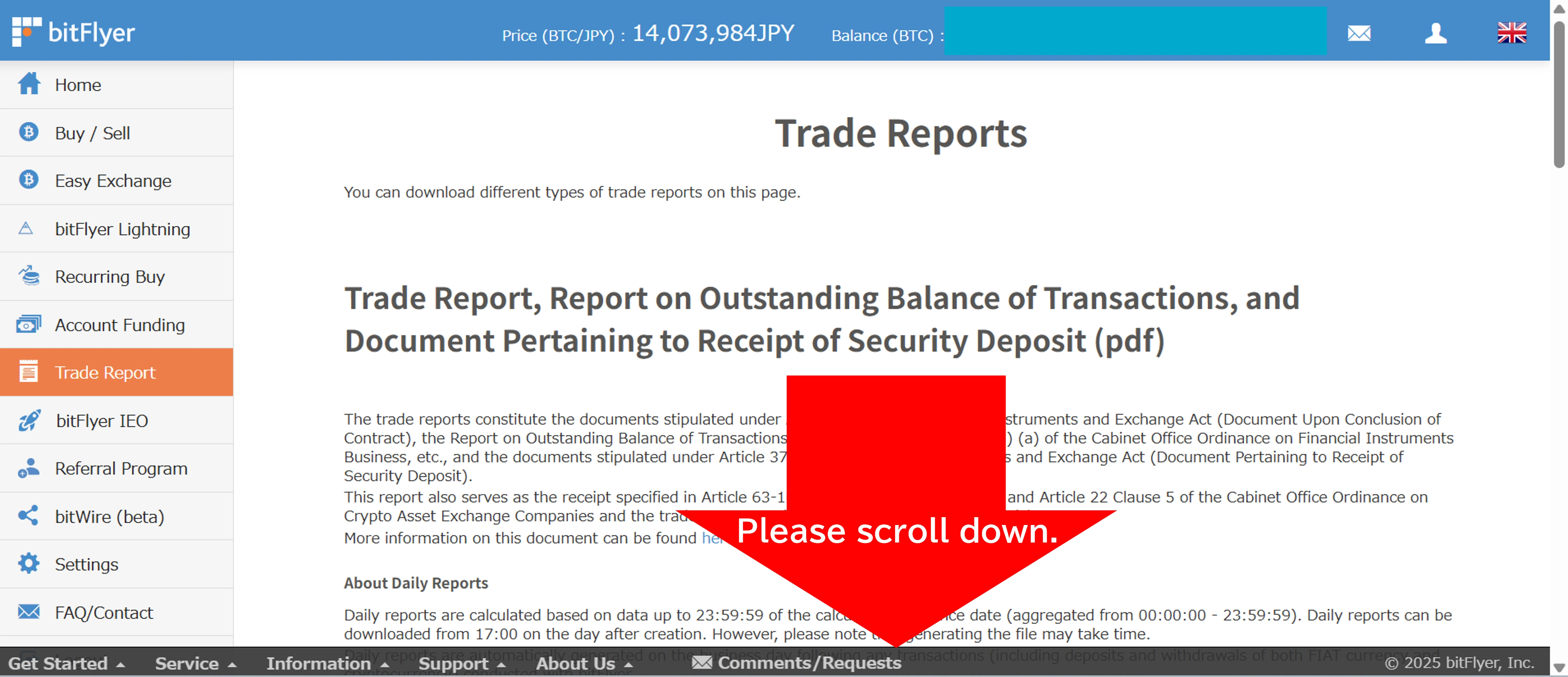 How to get trade history from bitFlyer – Cryptact Help Center