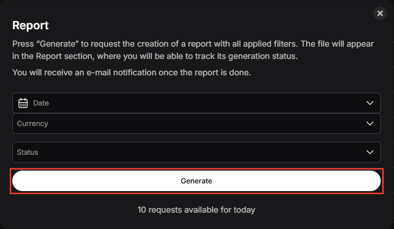 WhiteBIT Report Generate